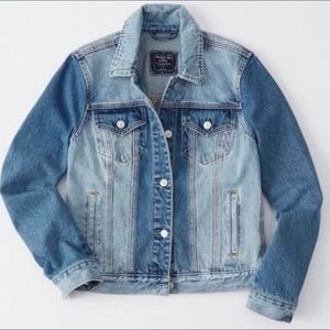 Abercrombie Reworked Two-Tone Denim Jacket